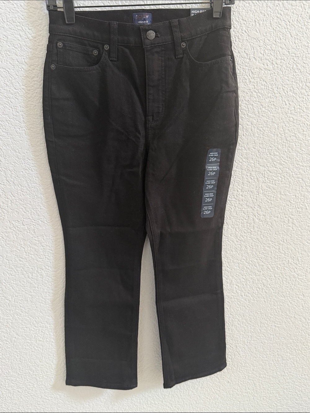 J. Crew High Rise Petite flare crop black jean in all-day stretch Size 26P - Picture 5 of 8